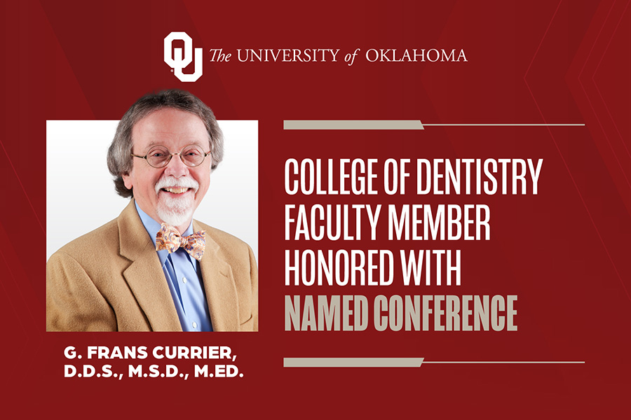 Graphic reading: College of Dentistry Faculty Member Honored With Named Conference.