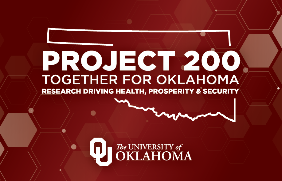 Image reading: Project 200, Together for Oklahoma, Research Driving health, Prosperity & Security