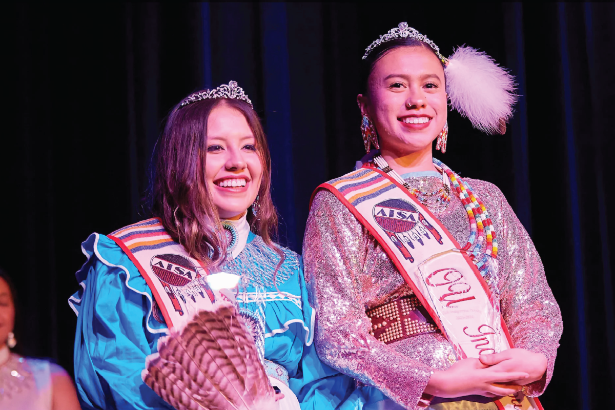 Students being crowned during Indigenous Royalty Pageant 2023