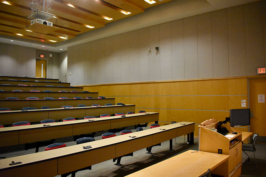 Seminar Room in the National Weather Center, featuring tiered setting.