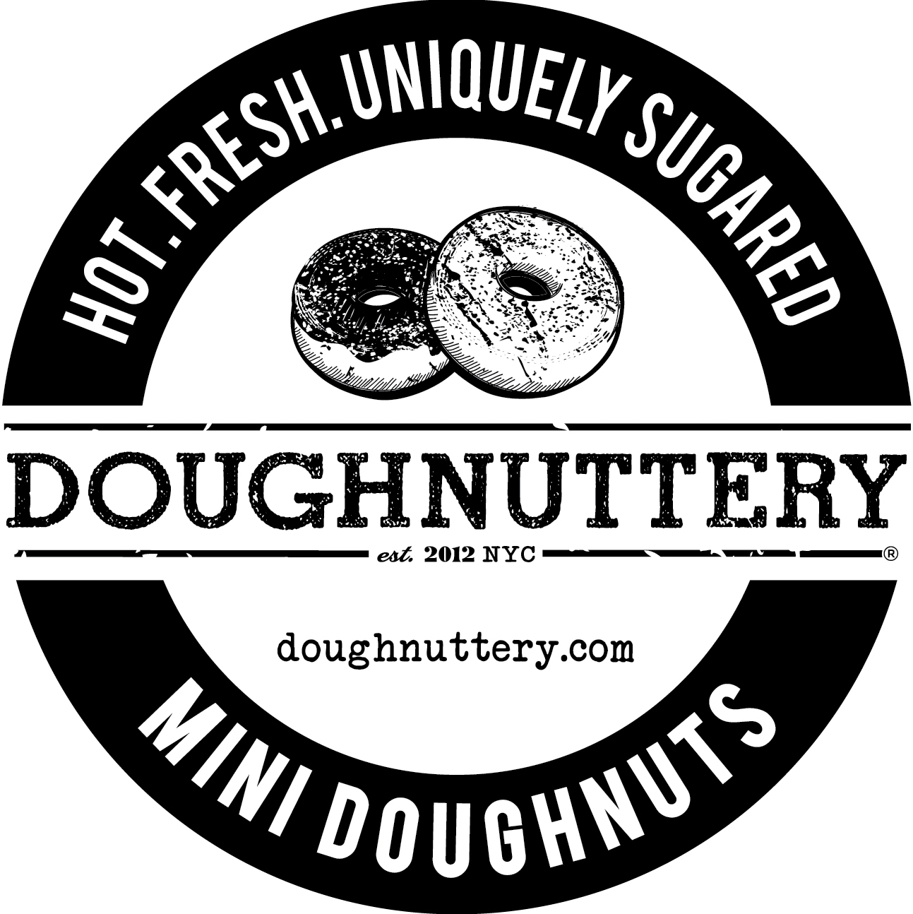 Doughnuttery food truck logo.