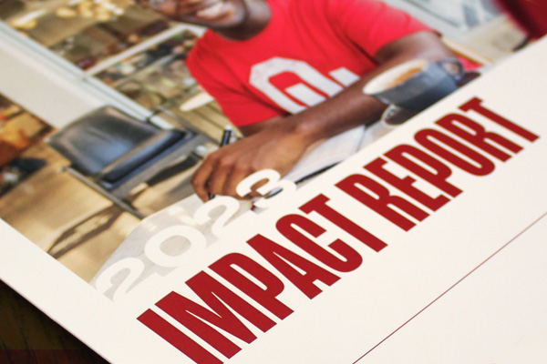 Photo of the cover of the 2023 OU Online Impact Report