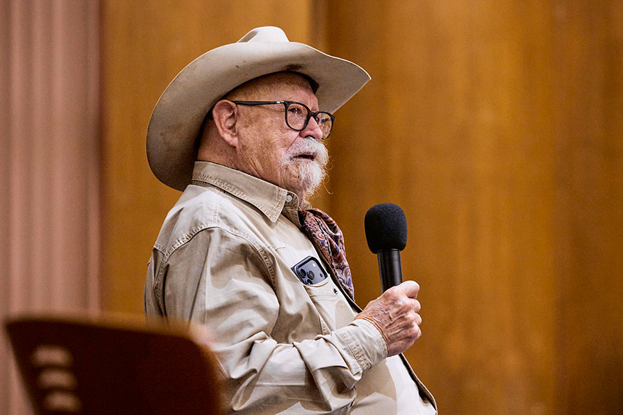 Actor Barry Corbin attending an event with OLLI.