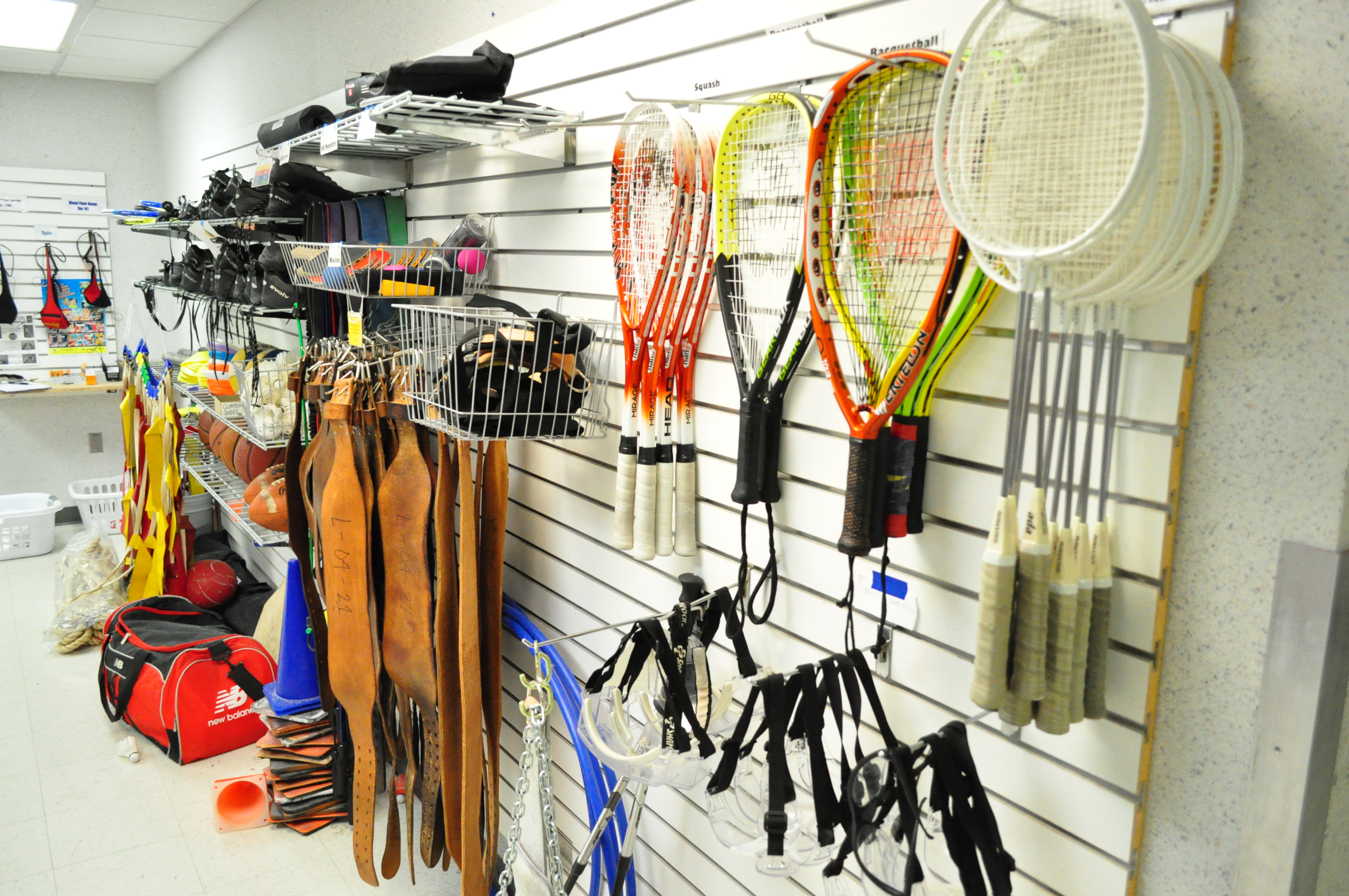 Equipment hanging on wall
