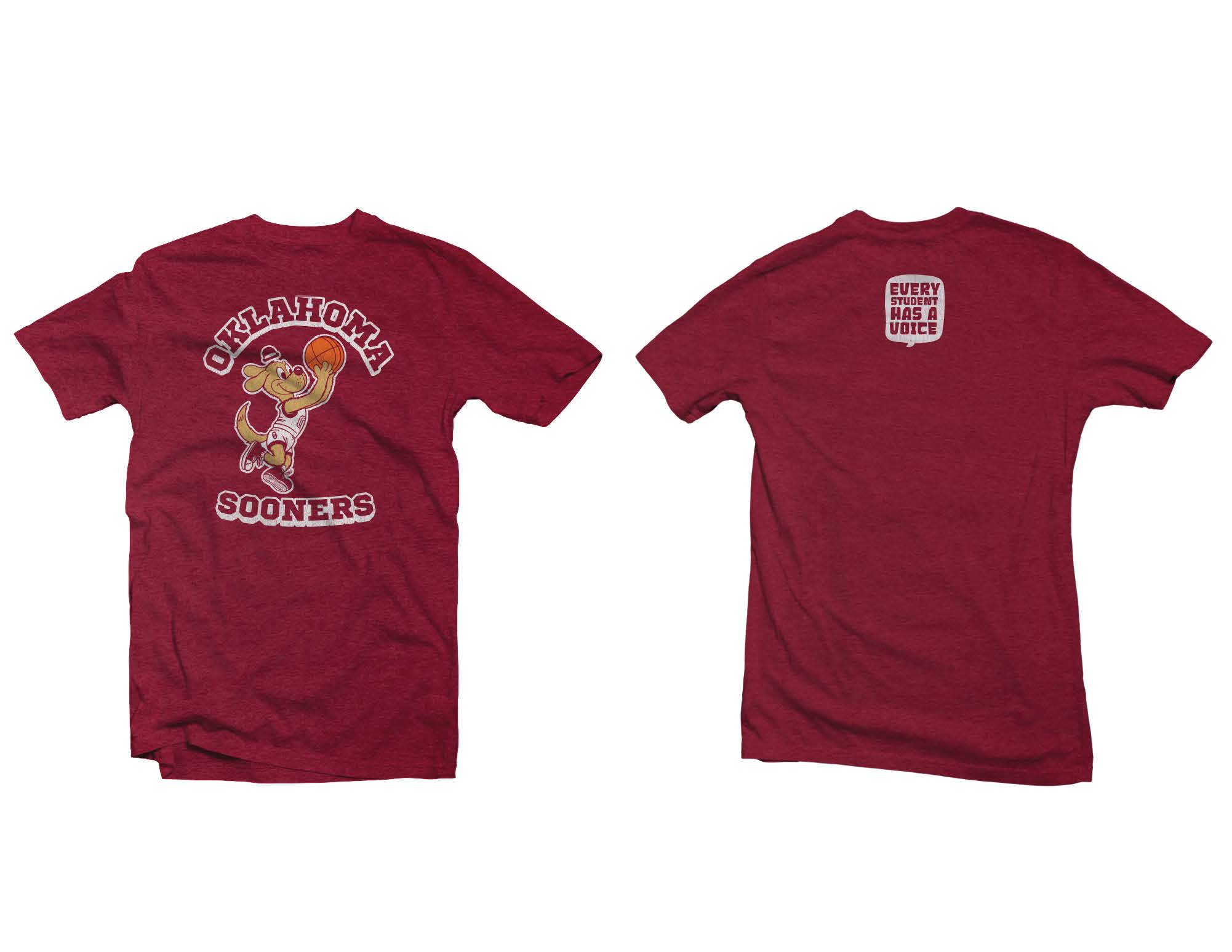 Limited edition T-shirt that says Oklahoma Sooners and featuring a basketball mascot.