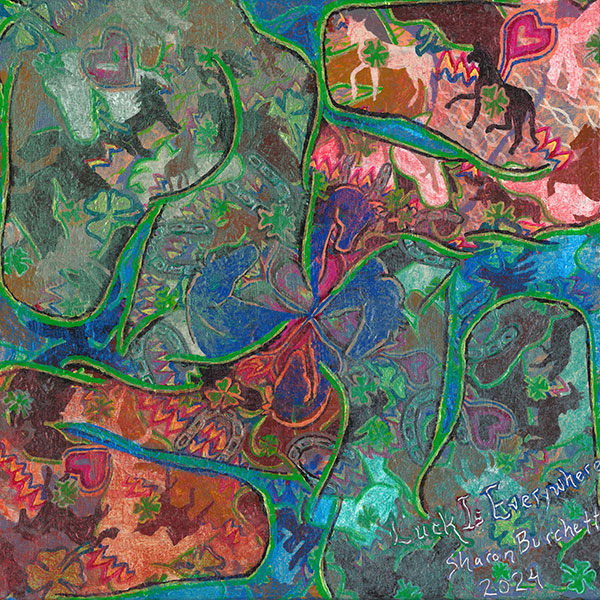 A pink lily flower casts moonlight shadows.