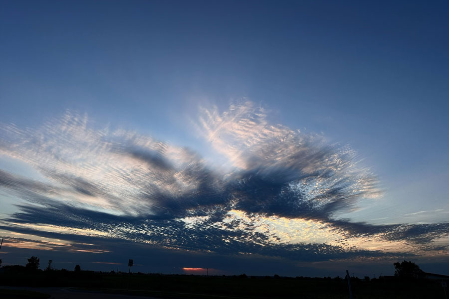 A image light feathery clouds.