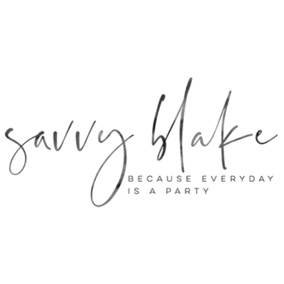 Savvy blake logo. Becuase everyday is a party.