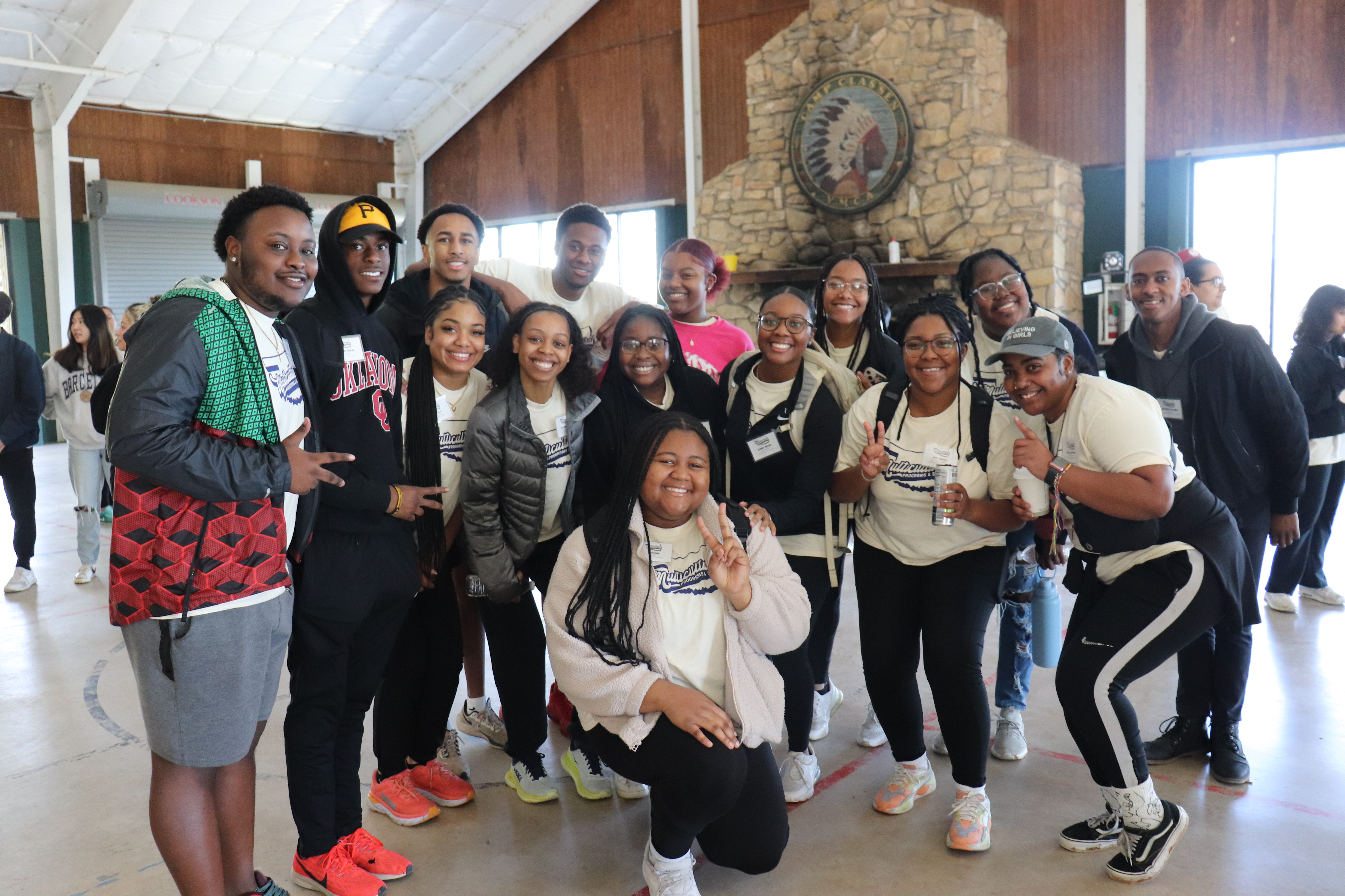 The Black Student Association executive team at a retreat.
