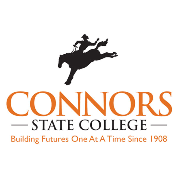 Connors State College, Building Futures One at a Time Since 1908 logo.