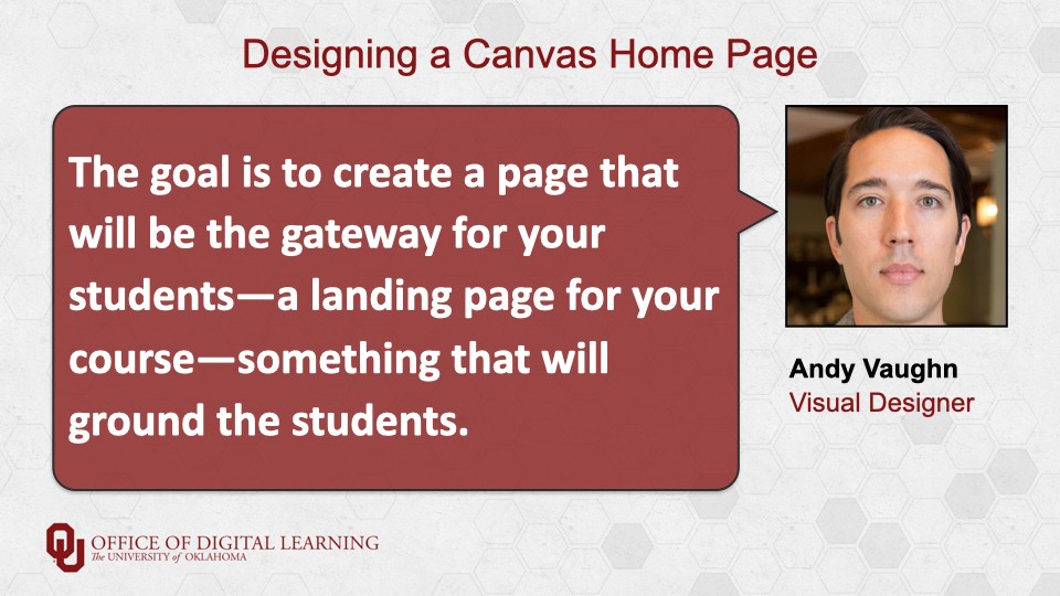 designing a canvas homepage