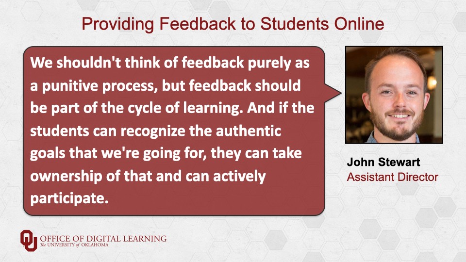 providing feedback to students online
