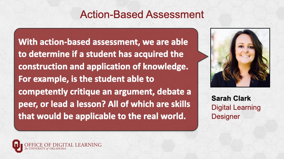 Action-Based Assessment