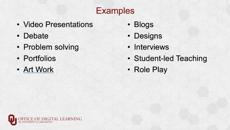 Student Knowledge Assessment examples