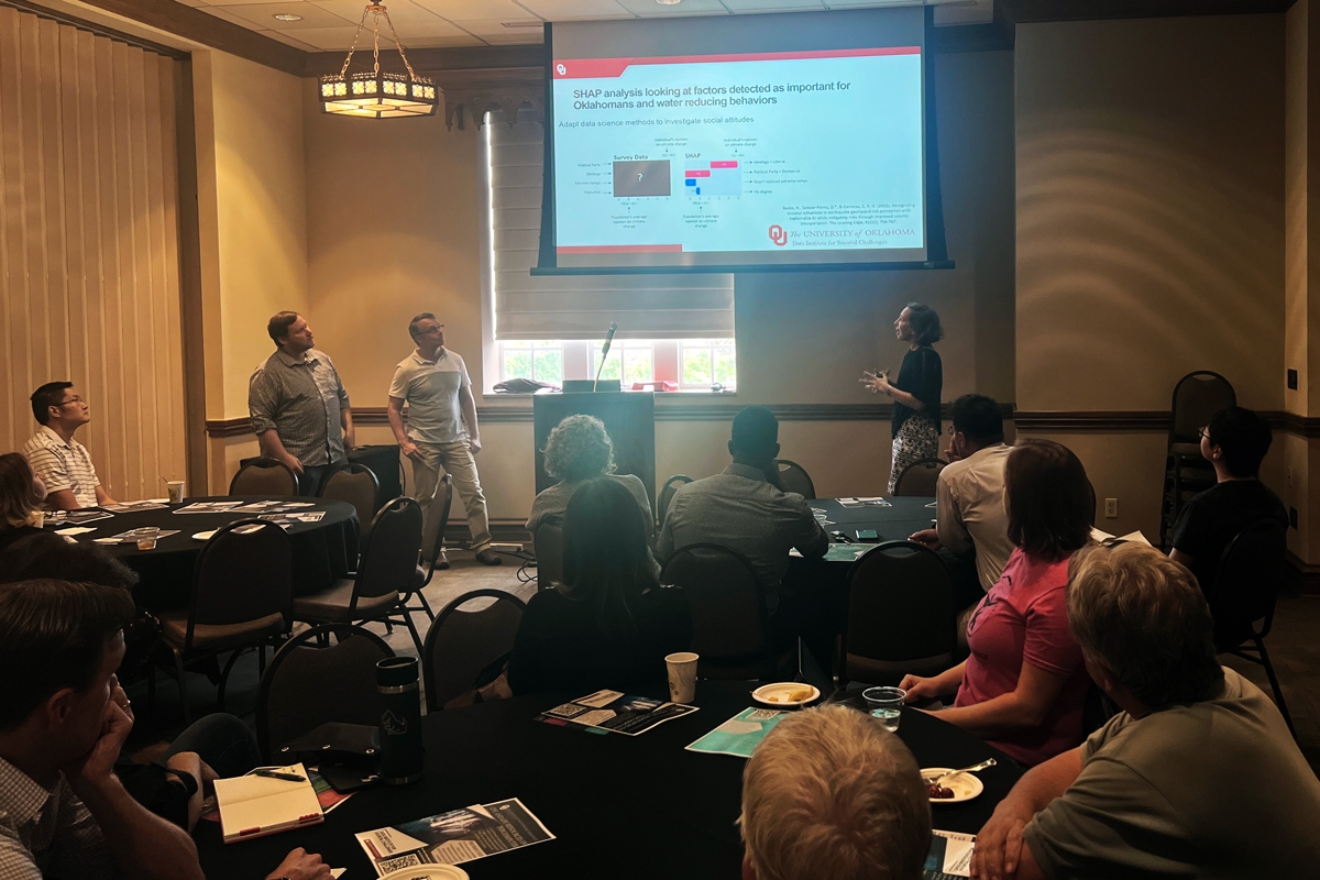 A multidisciplinary group of researchers from the undergraduate to faculty level assembled in the Oklahoma Memorial Union on October 3 