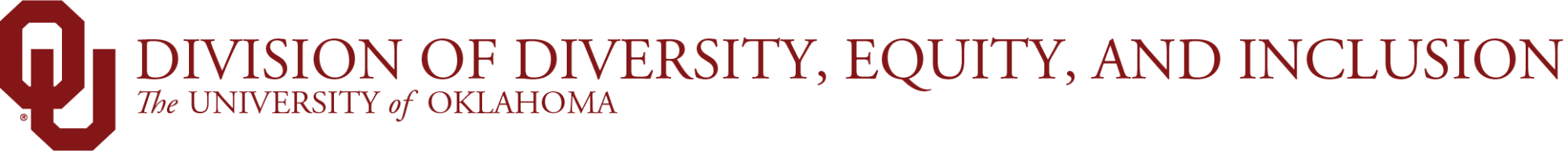OU Division of Diversity, Equity, and Inclusion, The University of Oklahoma website wordmark