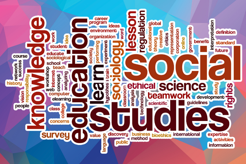 Social studies words in a diagram