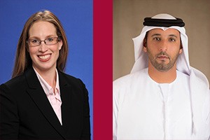 Kendra Williams Diehm and HE Abdullah AlHumaidan