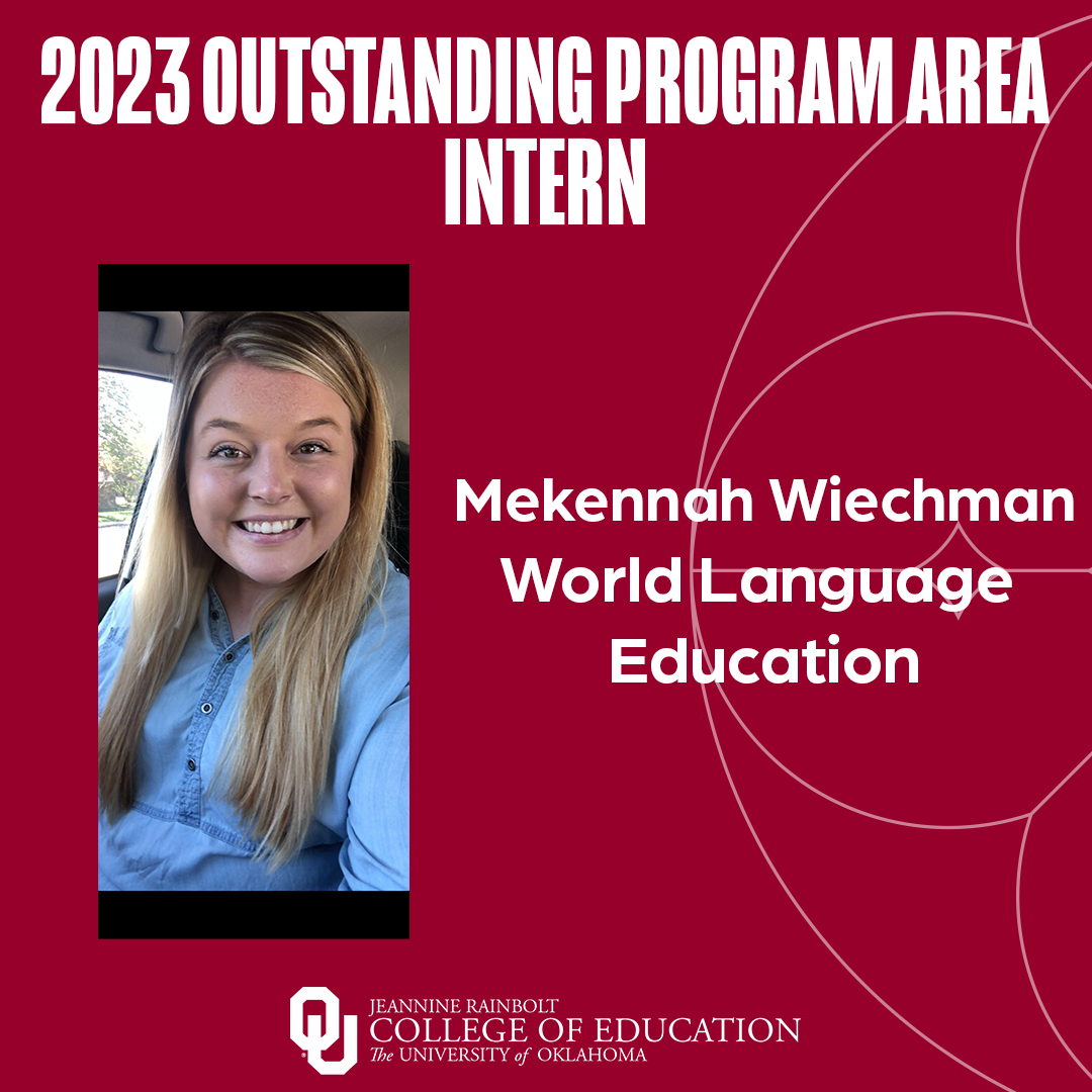 2023 Outstanding Intern Mekennah Wiechman