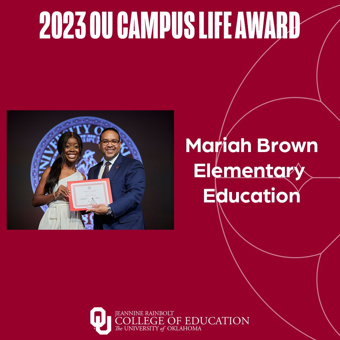 2023 OU Campus Life Award Mariah Brown