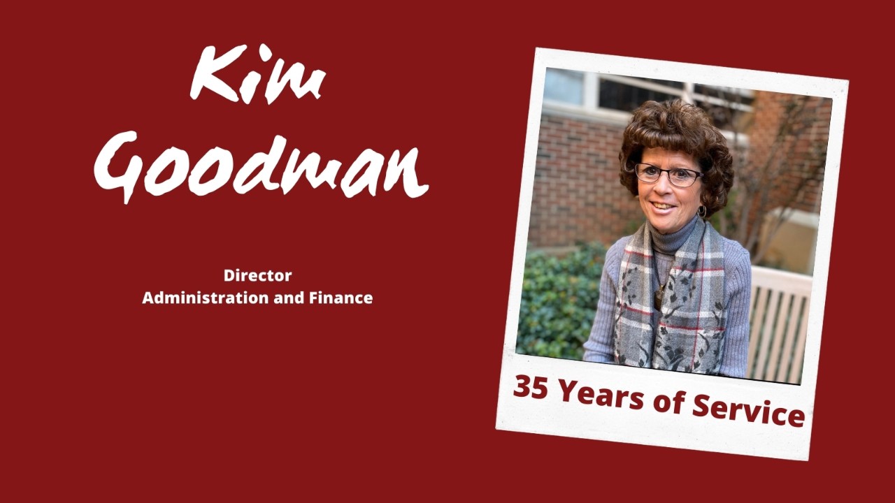 Photo of Kim Goodman honoring 35 years of service
