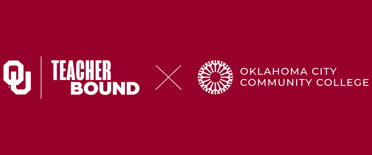OU logo with the words "Teacher Bound" an "x" and "OCCC"