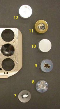 The other six different 1-inch diameter samples.