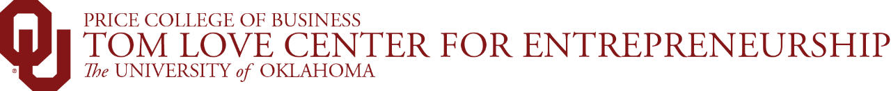 Interlocking O U, Price College of Business, Tom Love Center for Entrepreneurship, The University of Oklahoma website wordmark.