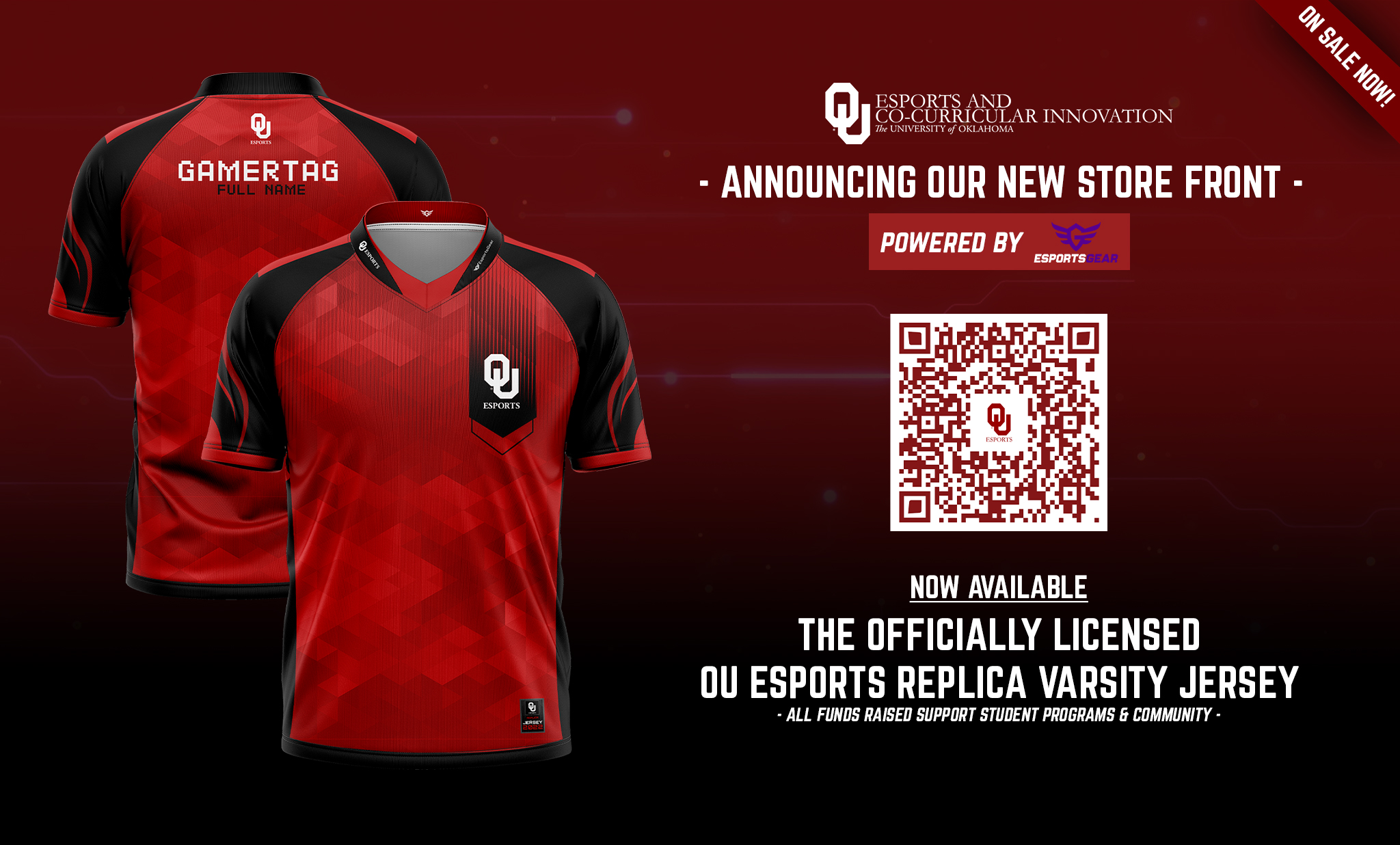 The OU Esports Club Official Jersey, Feb 2021.