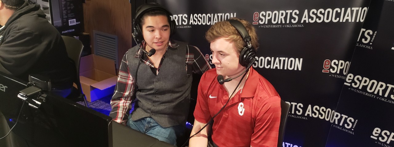 Students casting a game during the inaugural esports bedlam in 2018.