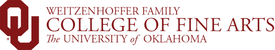 Weitzenhoffer Family College of Fine Arts, The University of Oklahoma website wordmark