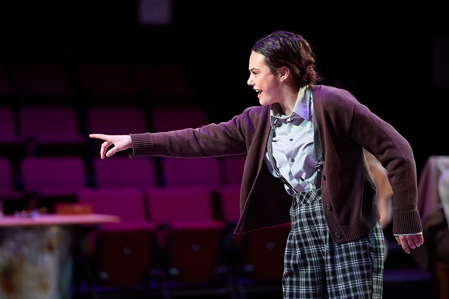 A drama student performing in a production of "Waiting for Lefty."