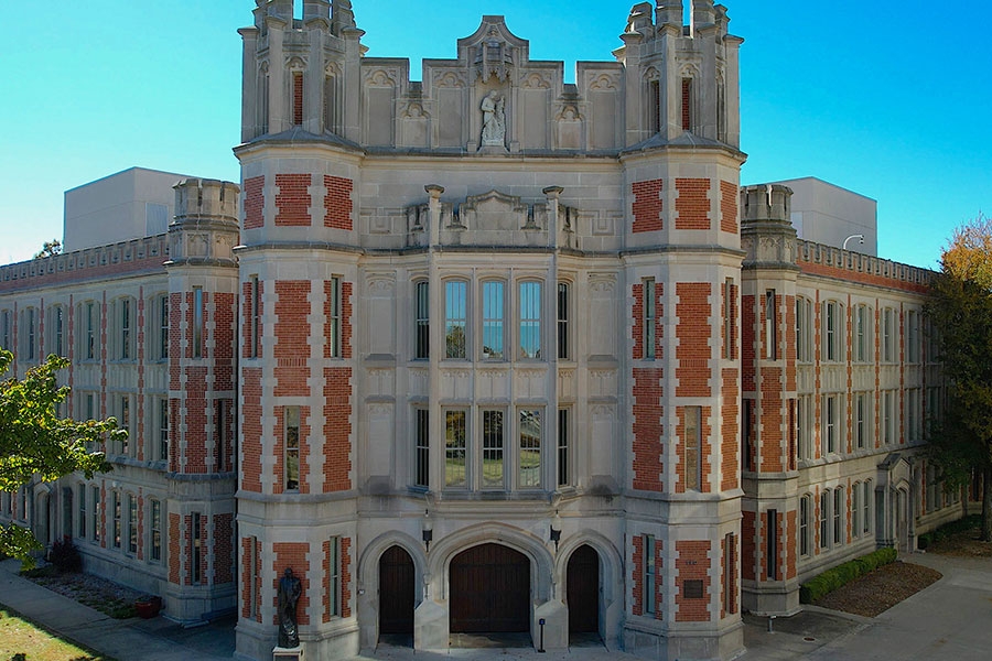 The exterior of the Old Science Hall on the University of Oklahoma Norman campus.