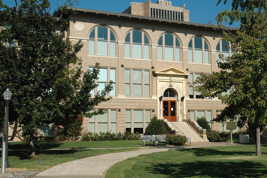 The exterior of the Old Science Hall on the University of Oklahoma Norman campus.