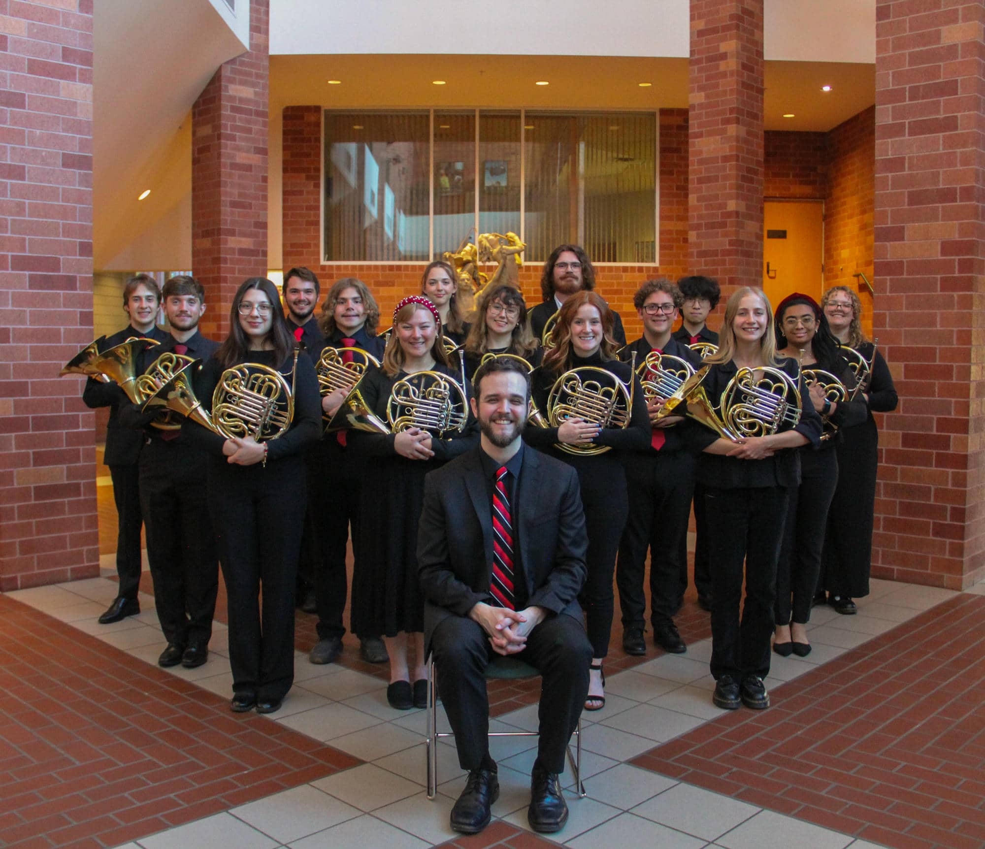Horn ensemble picture in Gothic Hall.