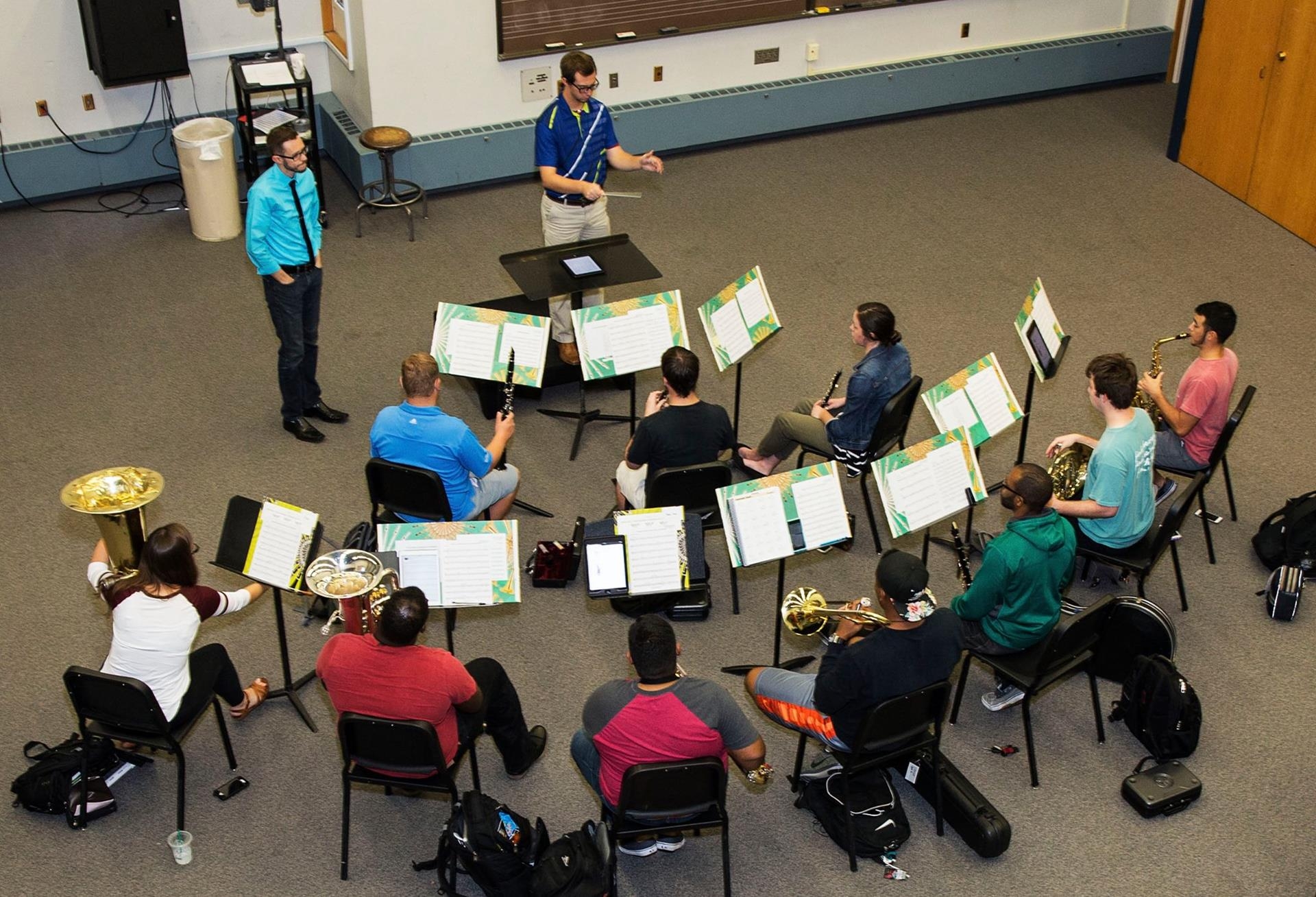 Dr. Baumgartner teaching a Music Education Class.