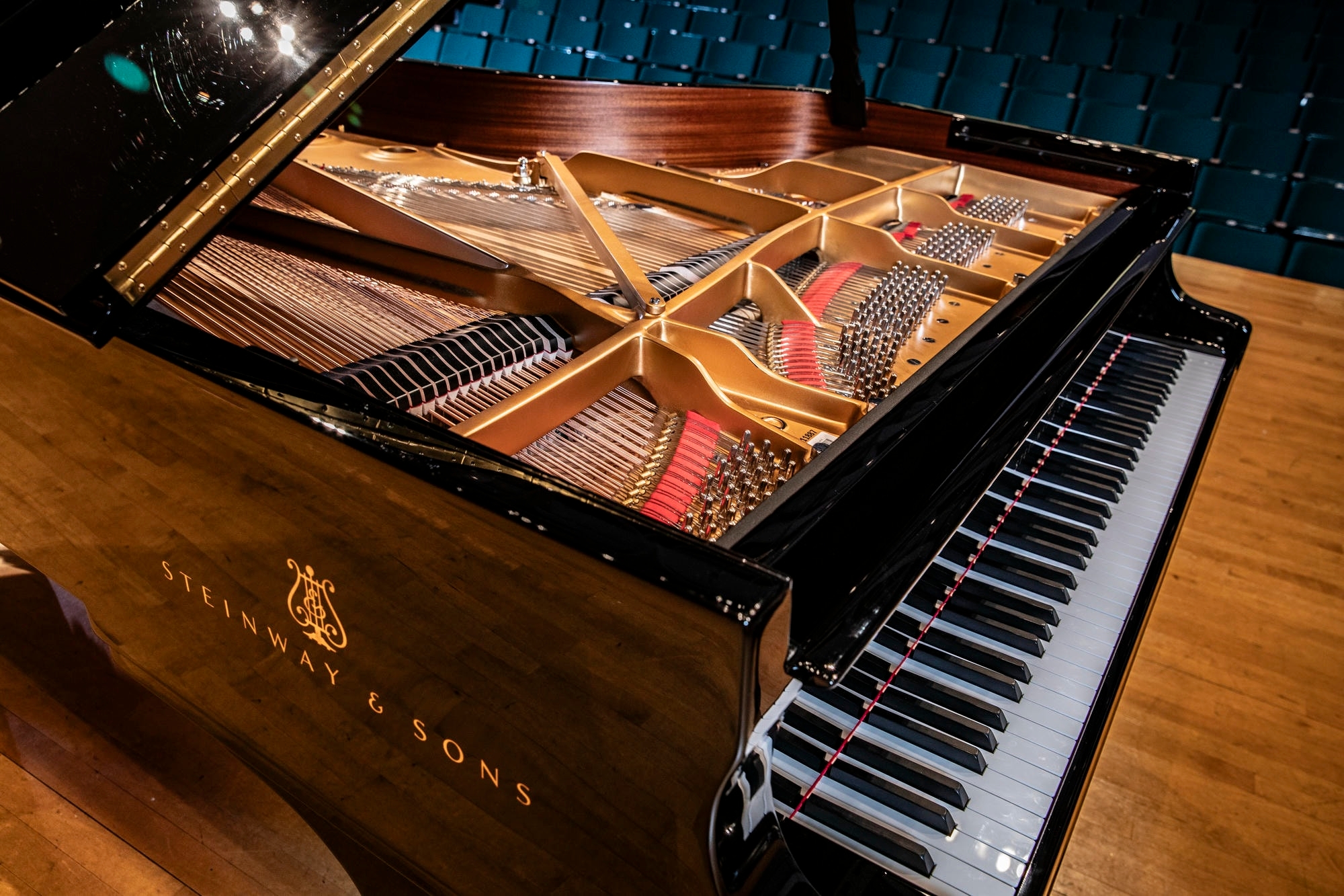 New steinway piano in Sharp Hall.