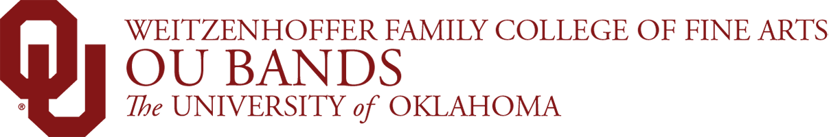 Interlocking OU, Weitzenhoffer Family College of Fine Arts, O U Bands, The University of Oklahoma website wordmark.