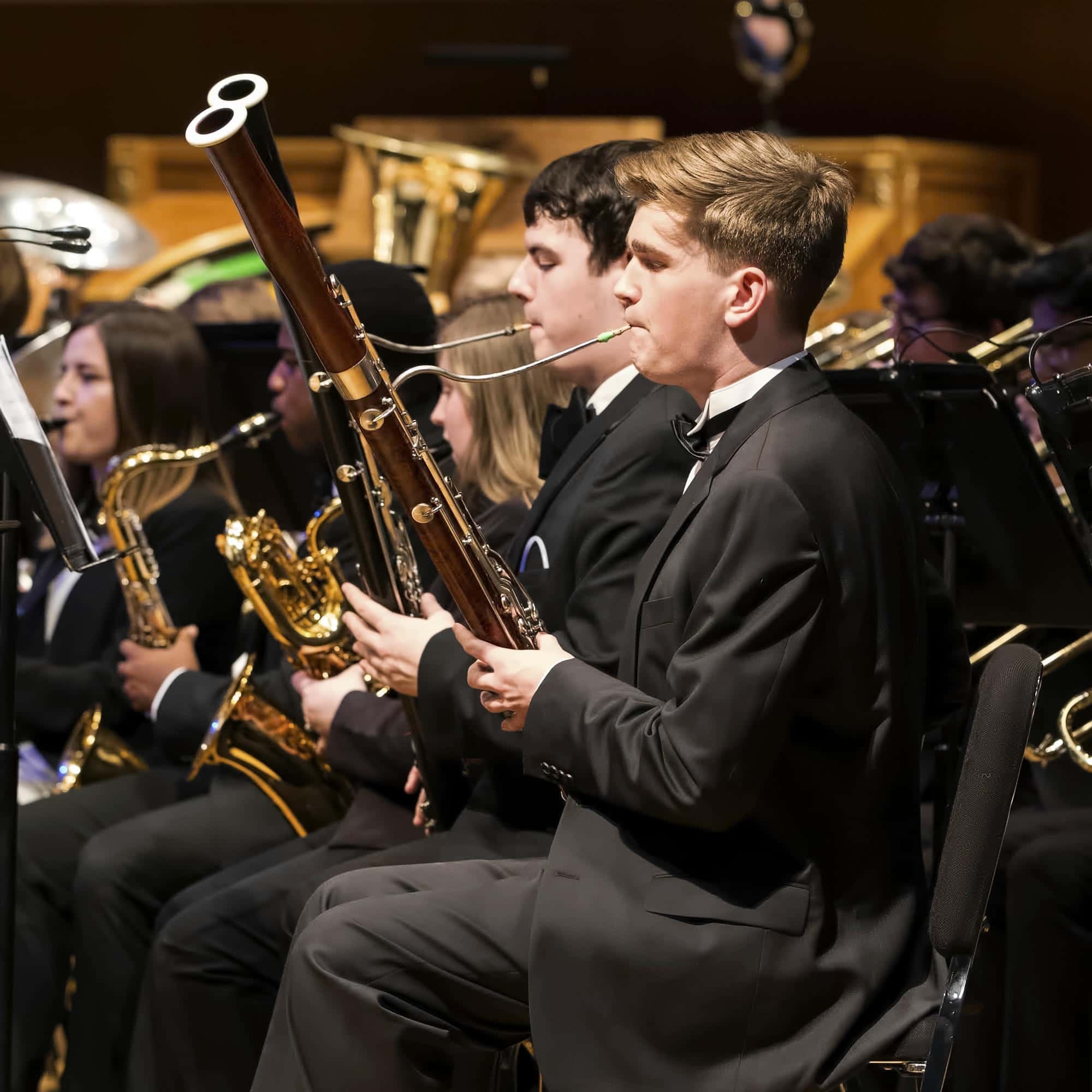 Jazz Band Trombonist Solos in a mic.