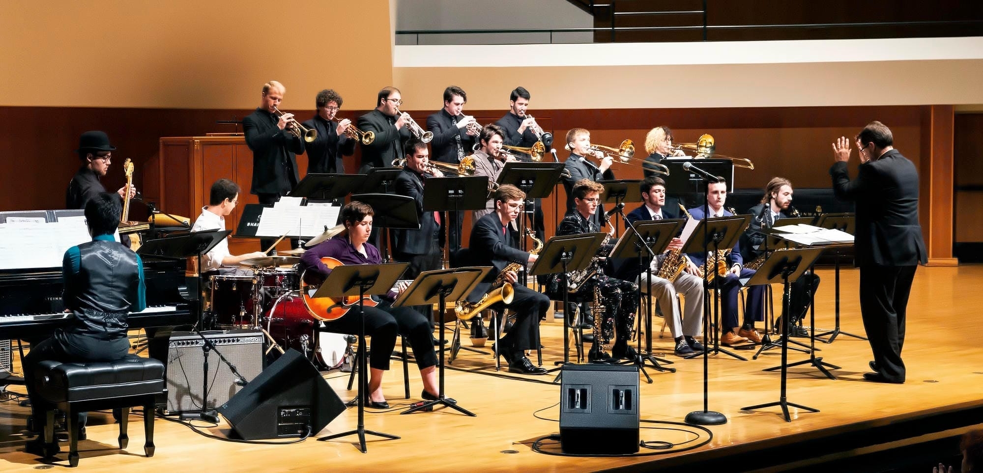 OU jazz performance in Sharp Hall.