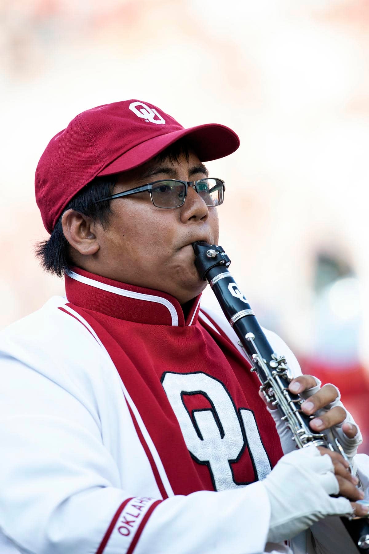 Pride of Oklahoma clarinetest performing.