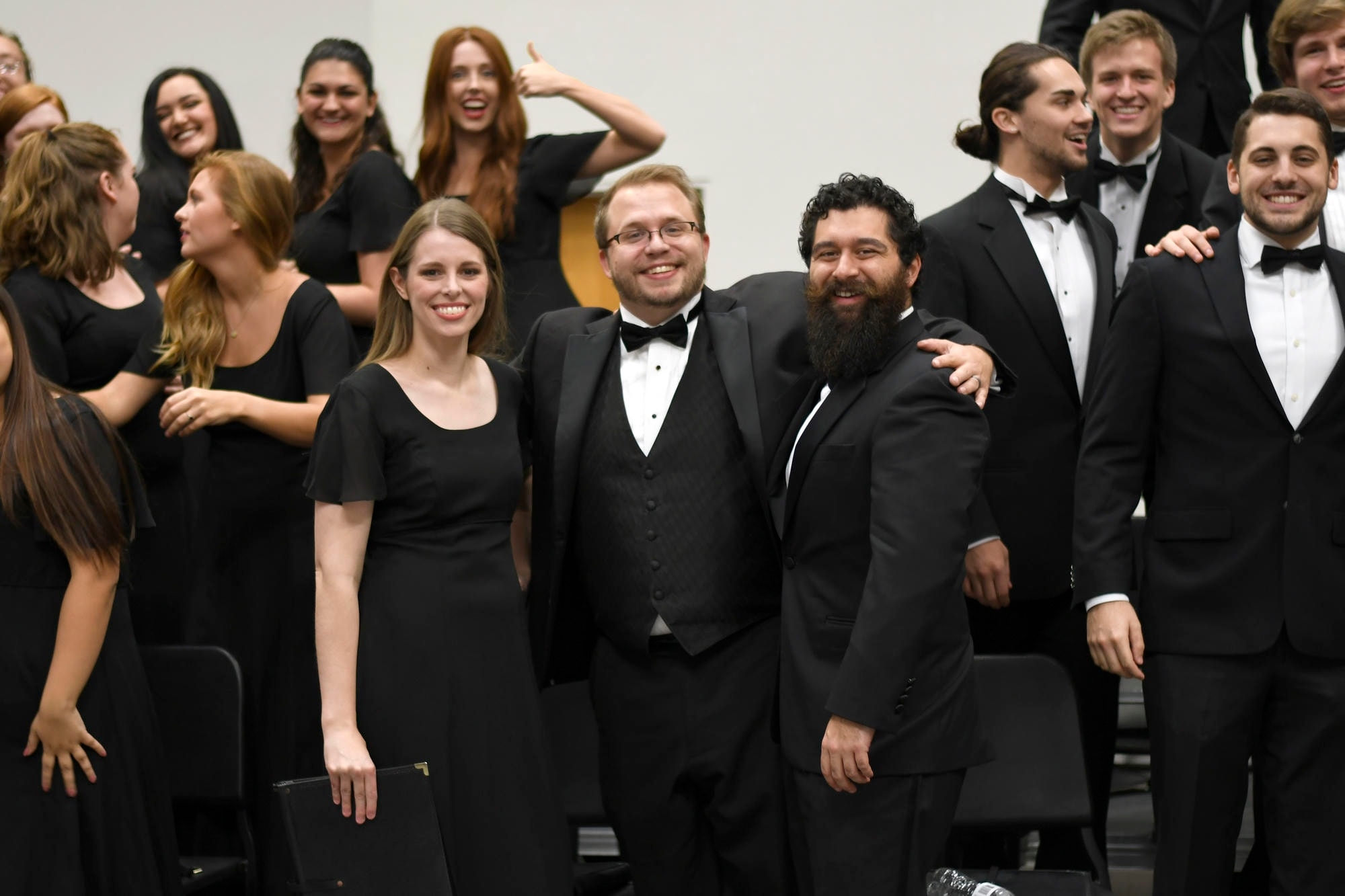 OU Choral Students Pre-concert photo in Choir Room.