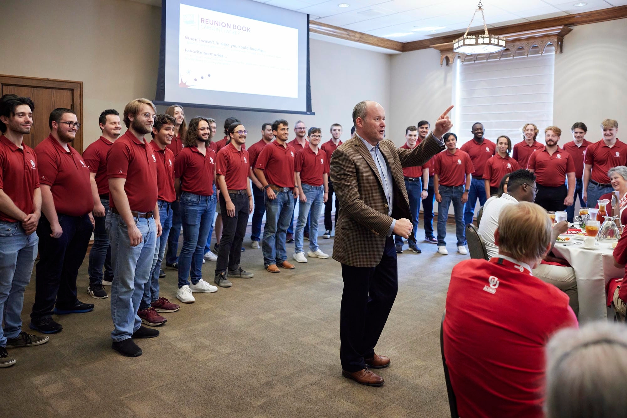 OU Glee Club performance photo at luncheon.
