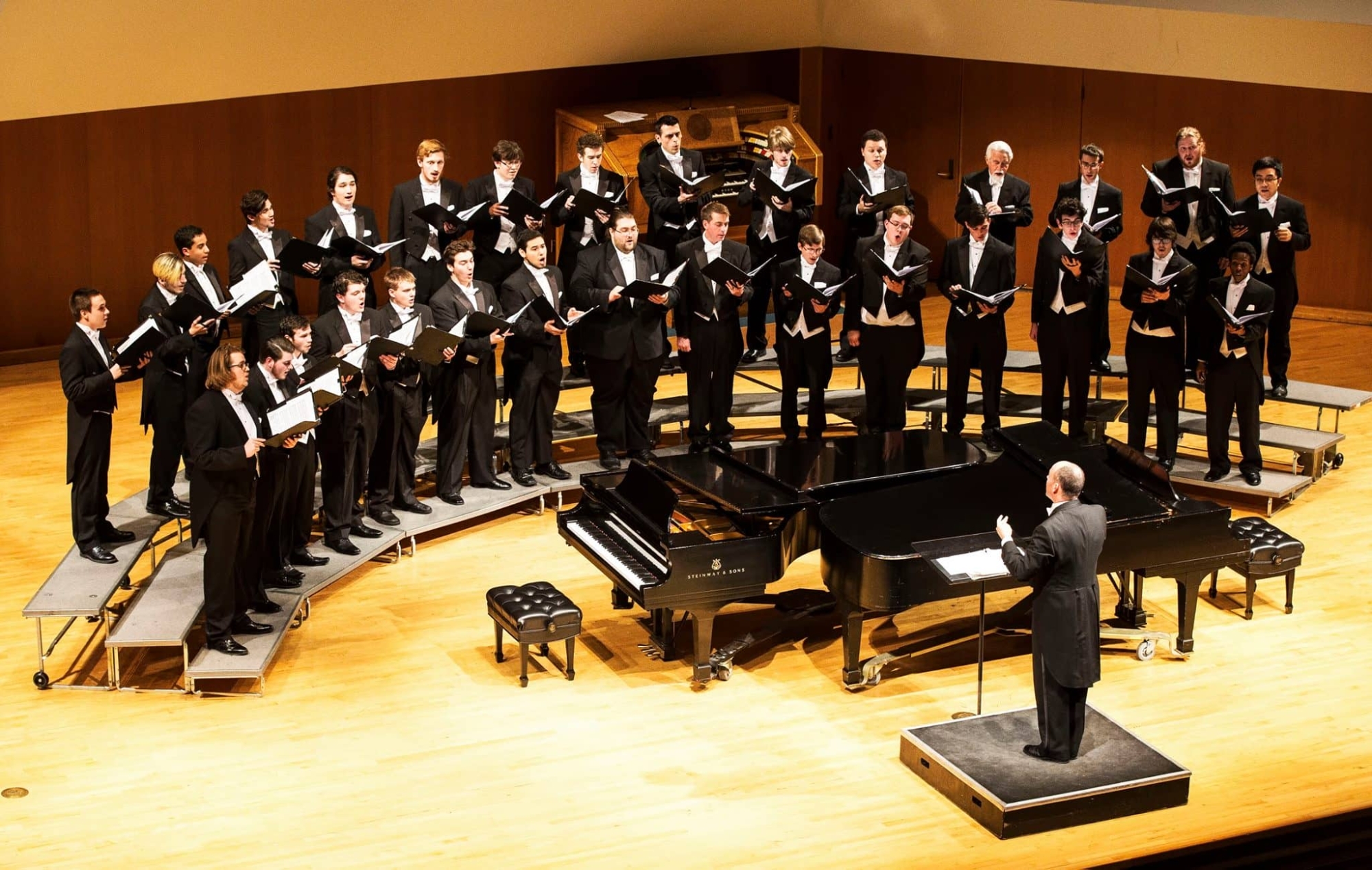 Glee Club performing in Sharp Hall.