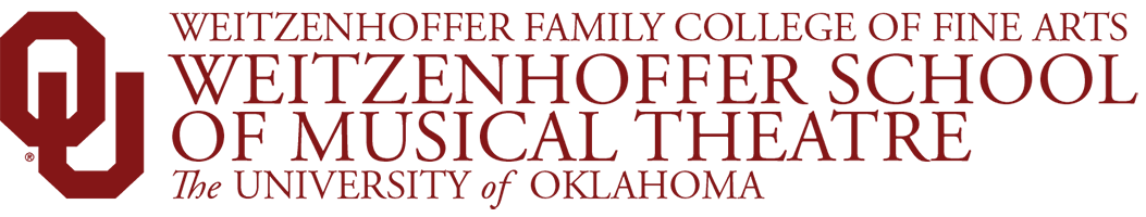 Interlocking OU, Weitzenhoffer Family College of Fine Arts, Weitzenhoffer School of Musical Theatre, The University of Oklahoma website wordmark.