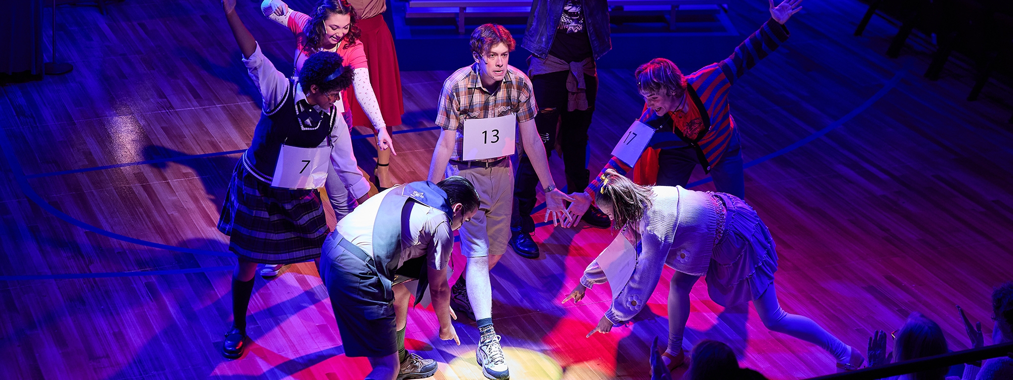Musical Theatre students performing in the musical "Spelling Bee".