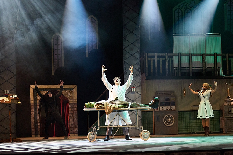 Musical Theatre students in a production of "Young Frankenstein".