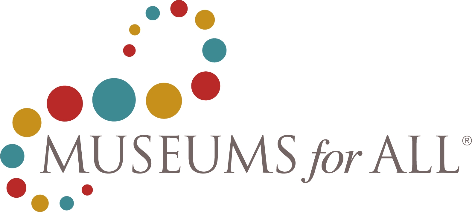 Museums for All logo with colorful circles