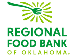 Regional Food Bank of Oklahoma's green logo with a fork graphic