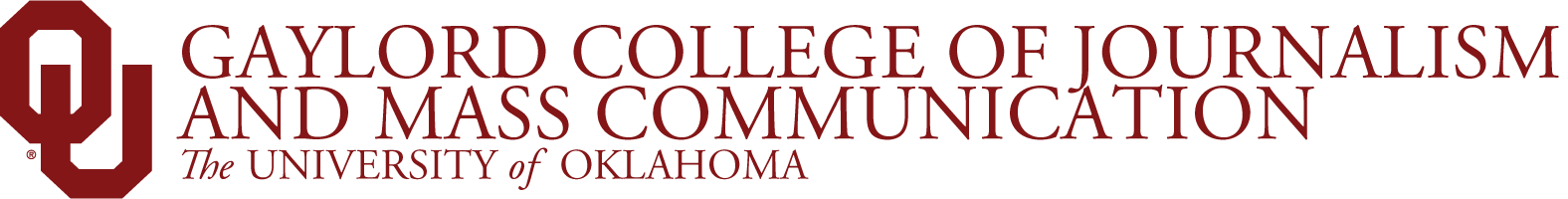 Gaylord College of Journalism and Mass Communication, The University of Oklahoma website wordmark.
